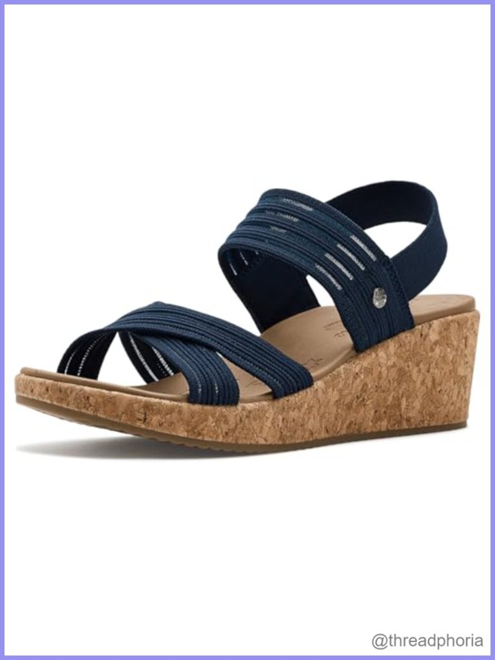 Skechers Arch Fit Beverlee 2.0 Wedge Strappy Sandal Vegan Cork